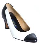WOMENS SPECTATORS SHOES NAVY AND WHITE LEATHER