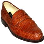 BROWN CUSTOM MADE GATOR LOAFERS NARROW FIT
