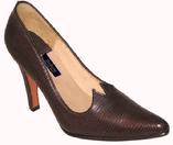 Women�s BESPOKE BROWN LIZARD PUMPS WIDE E HANDMADE