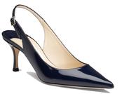 LEATHER SLINGBACK PUMPS WOMEN'S WOMENS NARROW TOE PATENT LEATHER SHOES BEVERLY HILLS