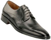 Men�s black leather dress shoes lace up wide eee