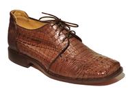 BROWN CROCODILE BESPOKE HANDMADE LACE UP SHOES