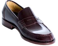 MEN�S CUSTOM BESPOKE MADE LEATHER PENNY LOAFERS HANDMADE LA CA