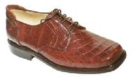 MENS SQUARE TOE BESPOKE GATOR LEATHER/SKIN DRESS SHOES LIGHT BROWN ALLIGATOR BELLY