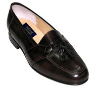MEN�S BROWN SHINNY LEATHER ROUND TOE LEATHER SHOES  TASSLE ON