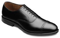 CALFSKIN LEATHER BESPOKE BLACK CAP TOE SHOES