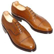 Custom made cap toe leather shoes hand made
